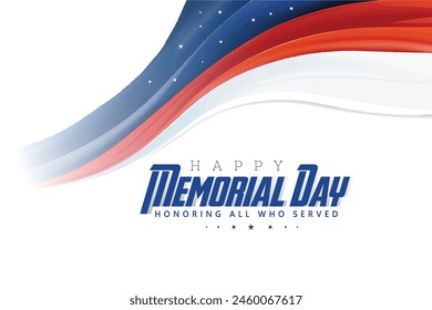 Memorial Day  Remember and honor with USA flag