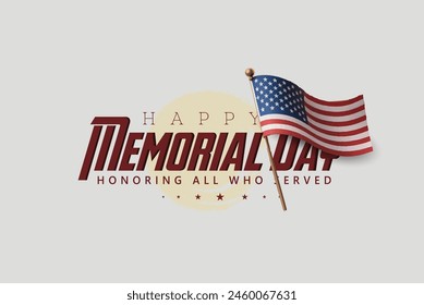 Memorial Day  Remember and honor with USA flag