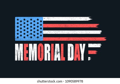 Memorial day. Remember and honor. Vector illustration