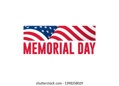Memorial day. Remember and honor. Vector illustration