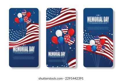 Memorial day. Remember and honor. Vector illustration. mobile phone american flag illustration for america united states national day 4th july.