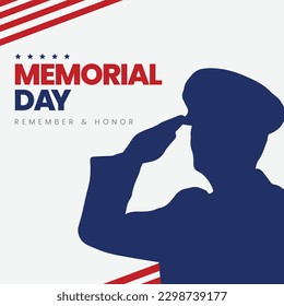 Memorial day. Remember and honor. Vector illustration.