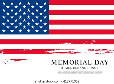 Memorial day. Remember and honor. Vector illustration