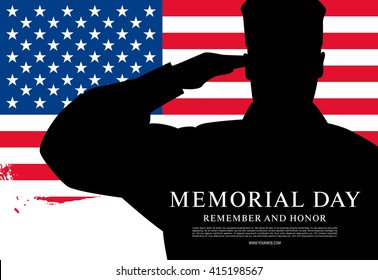 Memorial day. Remember and honor. Vector illustration