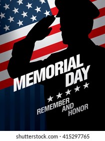Memorial day. Remember and honor. Vector illustration