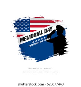 Memorial day. Remember and honor. Vector illustration