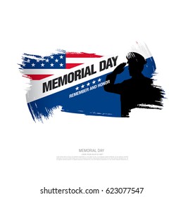 Memorial day. Remember and honor. Vector illustration