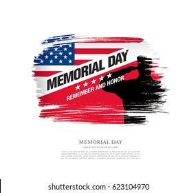 Memorial day. Remember and honor. Vector illustration