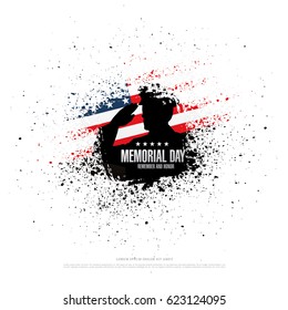 Memorial day. Remember and honor. Vector illustration