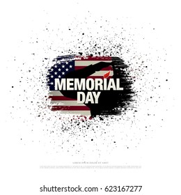 Memorial day. Remember and honor. Vector illustration