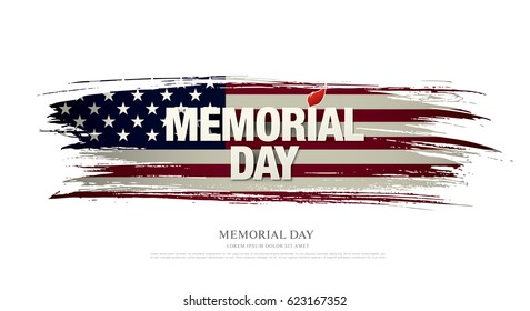 Memorial day. Remember and honor. Vector illustration
