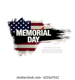 Memorial day. Remember and honor. Vector illustration