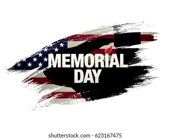 Memorial day. Remember and honor. Vector illustration