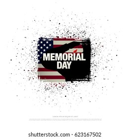 Memorial day. Remember and honor. Vector illustration