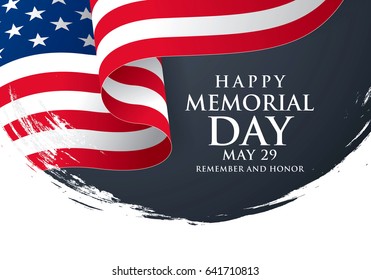 Memorial day. Remember and honor. Vector illustration