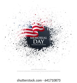 Memorial day. Remember and honor. Vector illustration