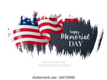 Memorial day. Remember and honor. Vector illustration