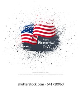 Memorial day. Remember and honor. Vector illustration