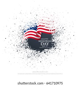 Memorial day. Remember and honor. Vector illustration