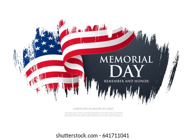 Memorial day. Remember and honor. Vector illustration