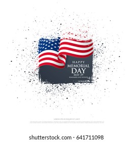 Memorial day. Remember and honor. Vector illustration
