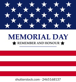 Memorial Day Remember and Honour vector illustration EPS 10