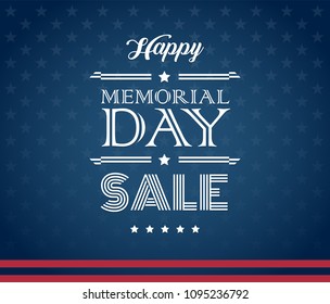 Memorial Day Sale American Background Vector