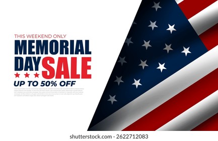 Memorial Day Sale Background vector illustration