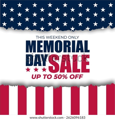 Memorial Day Sale Background vector illustration