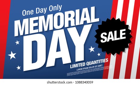 memorial day sale banner layout design