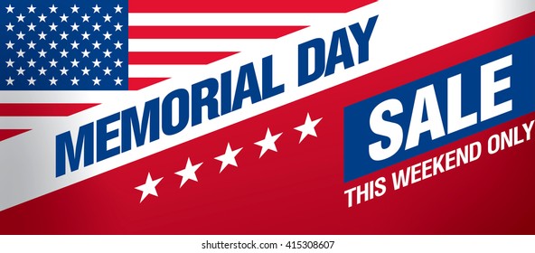 Memorial Day Sale Banner Template Design