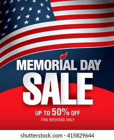 Memorial Day Sale Banner Template Design