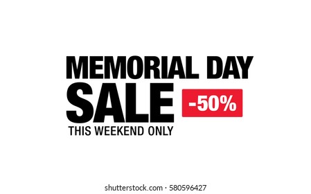 Memorial Day Sale Banner Template Design