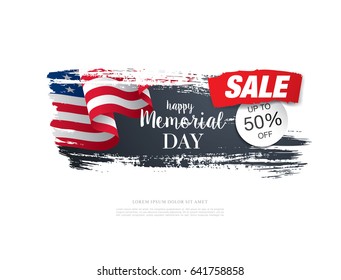 Memorial Day Sale Banner Template Design