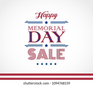 Memorial Day Sale beautiful vector background