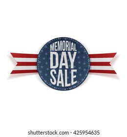 Memorial Day Sale festive Sign and Ribbon