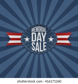 Memorial Day Sale greeting Label
