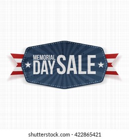 Memorial Day Sale national Label with Ribbon