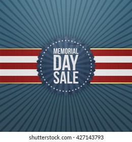 Memorial Day Sale textile Banner and Ribbon