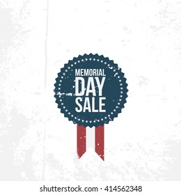 Memorial Day Sale vector circle Emblem