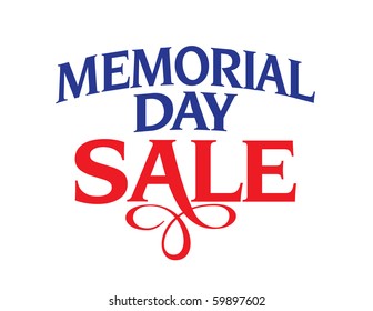 Memorial Day Sale Vector Lettering