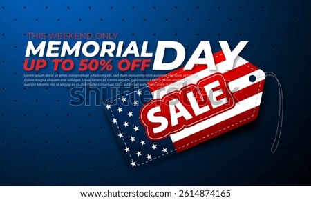 Memorial Day Sales Background vector illustration