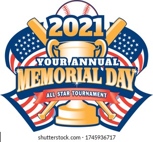 Memorial Day Sport Tournament Vector Art