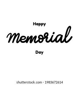 Memorial Day  with star and element symbol , isolated on white background , Vector illustration EPS 10
