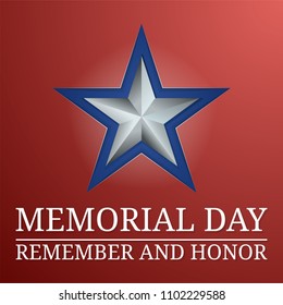 Memorial Day Star illustration