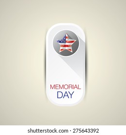 Memorial Day with star in national flag colors