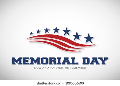 Memorial Day Stars and Stripes Vector Illustration