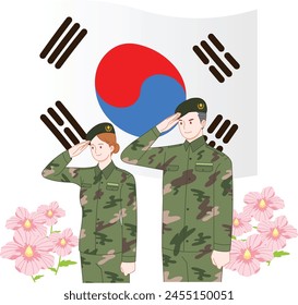 Día de la Conmemoración, Taegeukgi, Corea, soldados, patriotismo, lealtad, saludo, Mugunghwa, orgullo, misionero,