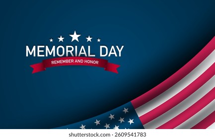 Memorial Day Template Design. Suitable for greeting card, banner, poster.