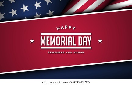 Memorial Day Template Design. Suitable for greeting card, banner, poster.
